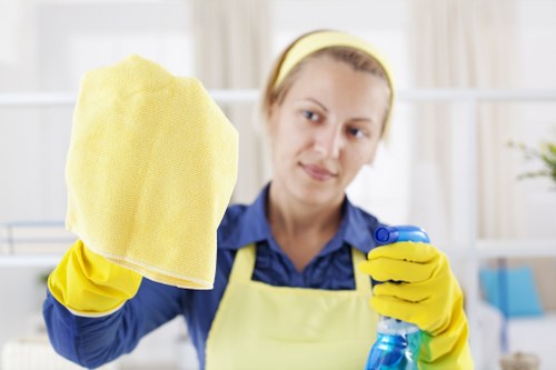 Professional move out cleaning in a kitchen before handover