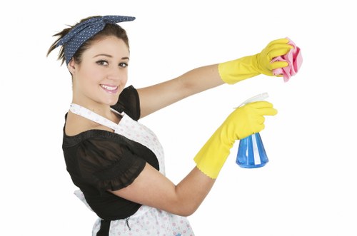 Vacuuming a large area rug to remove dust and dirt