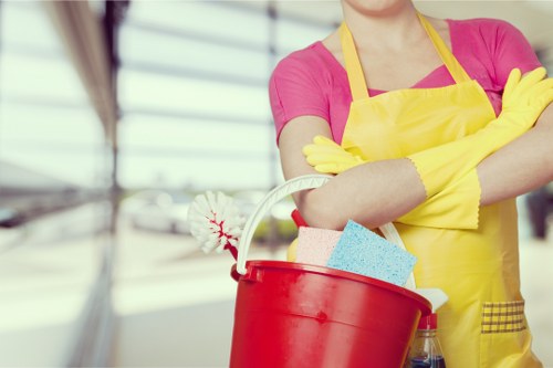 Using a natural baking soda paste for oven cleaning